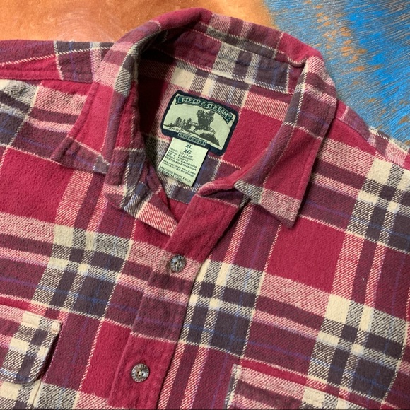 Field and Stream Red Flannel button down top XL - Picture 3 of 10